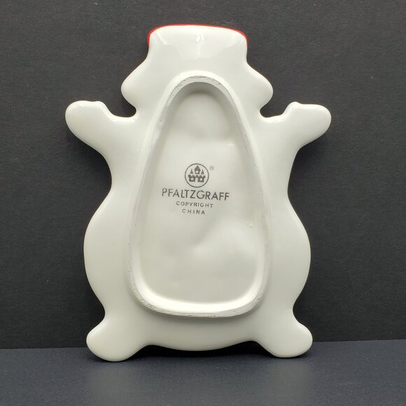 Pfaltzgraff Snowman Plate Snowman Shaped Spoon Rest - Picture 2 of 4